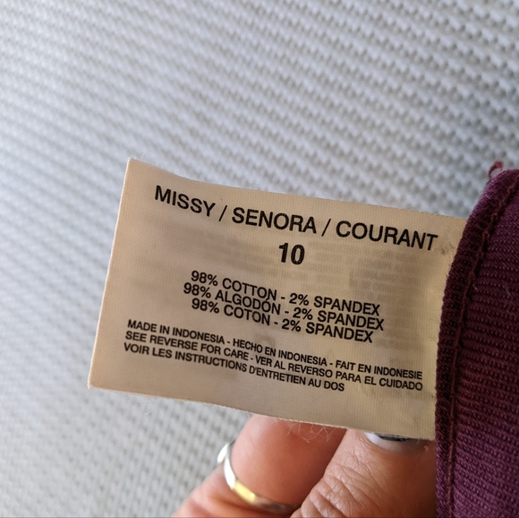 Nine West Vintage America Plum Purple Matchstick Skinny Jeans Sz 12 - Picture 6 of 9